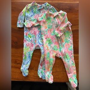 Set of 2 - Lilly Pulitzer footed onesies